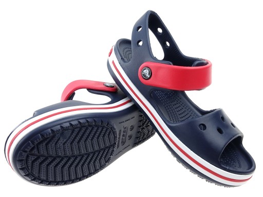 Crocs Crocband Sandal 12856 темно-синие босоножки, размеры 27-28