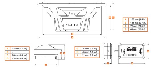 HERTZ DSK 165.3 2-ПОЛОСНЫЕ АВТОМОБИЛЬНЫЕ ДИНАМИКИ