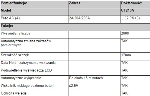 ЗАЖИМЫ UT210A UT-210A КАРМАННЫЙ AC 200A