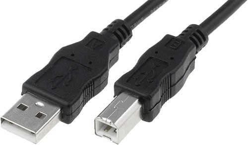 Соединительный кабель USB 2.0 Тип USB A/USB B, M/M черный, 3 м AK-300102-030-S