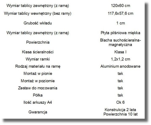 Магнитная доска белого цвета 120х60 см.