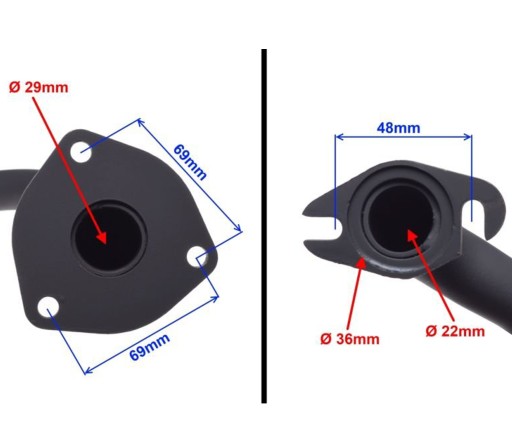 Скутер 2T Keeway Hurricane Zipp Longjia Romet 50 Глушитель Колено