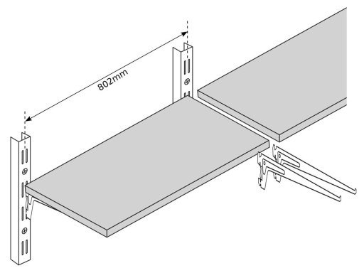 ПОЛКА НАСТЕННАЯ ПОДВЕСНАЯ PRO2X35BPP