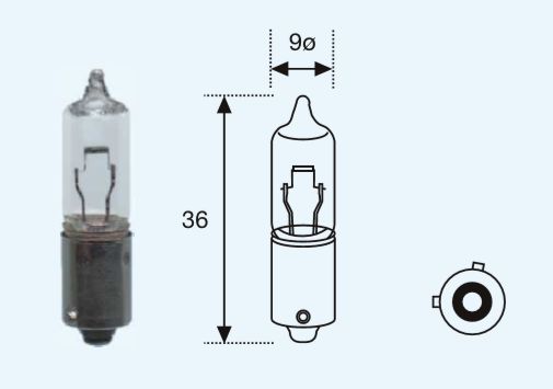 Лампа H21W 21W 12В (BAY9s) Нарва