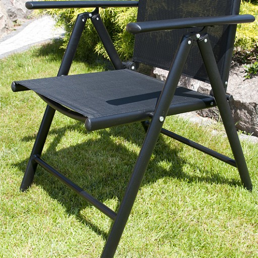 Алюминиевые стулья CHAIR FOLDABLE BLACK