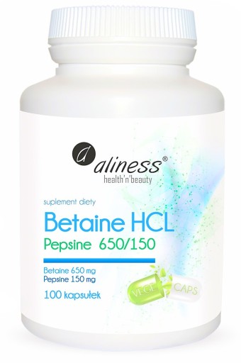 Aliness BETAINE HCL 100k ПЕПСИН бетаин ПИЩЕВАРЕНИЕ