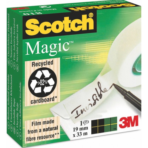 ЛЕНТА ОФИСНАЯ НЕВИДИМАЯ МАТОВАЯ 3М Scotch Magic 19х33мм В КОРОБКЕ