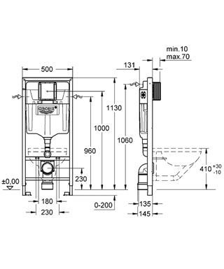 РАМА ДЛЯ ЧАШИ GROHE FRESH ROCA GAP БЕЗ ОБОДКИ WO BOARD