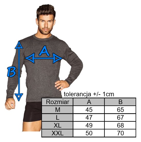 HENDERSON 2149 bawełniana męska koszulka z długim rękawem - 3XL