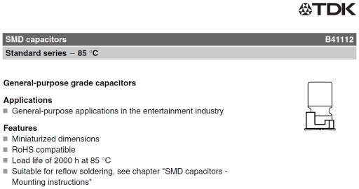 Конденсатор 220 мкФ 25 В SMD 10x10 EPCOS ROHS_[2 шт.]