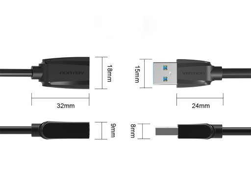 Быстрый удлинительный кабель Кабель USB 3.0 длиной 1,5 м Прочный удлинительный кабель Vention