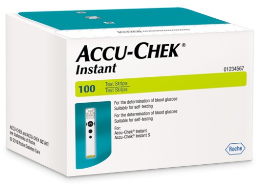 ACCU-CHEK INSTANT 100 шт. ТЕСТ-ПОЛОСКИ НА ГЛЮКОЗУ - ИЗМЕРЕНИЕ ГЛЮКОЗЫ