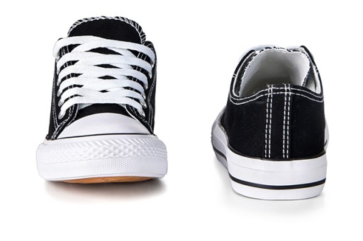Buty sportowe TRAMPKI damskie tenisówki Czarne 39 P4