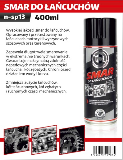 Smar do łańcuchów kół zębatych łańcuch spray 400ml
