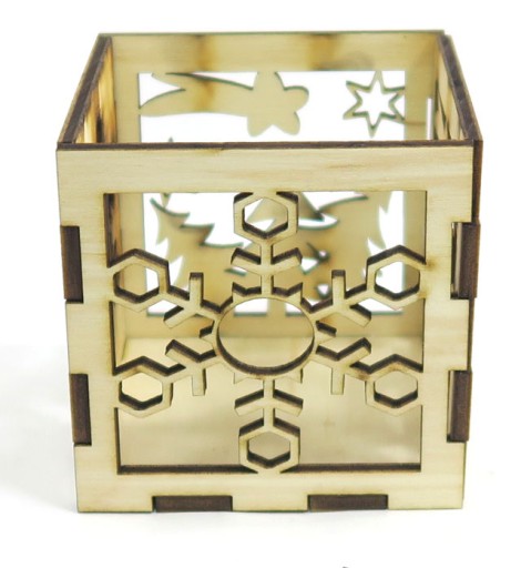 ŚWIECZNIK TEALIGHT 6.5x6.5x6.5cm DECOUPAGE YD4