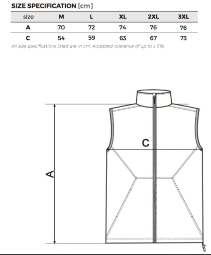 Softshell kamizelka męska 2XL Vision