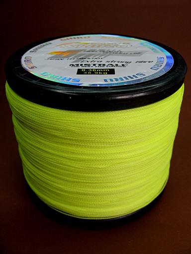 PLECIONKA MISTRALL SHIRO 0,23 mm /1000m ŻÓŁTA FLUO