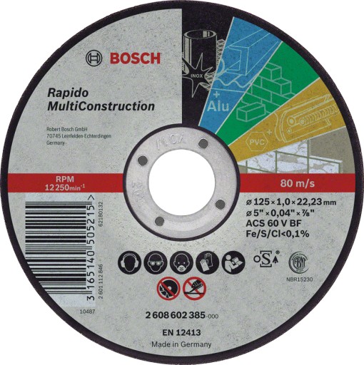 BOSCH 2608602385 TARCZA MULTICONSTRUCTION 125X1