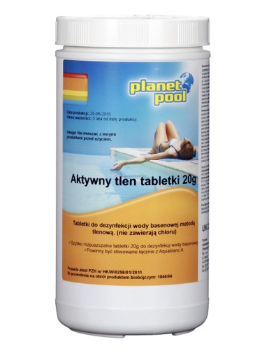 AKTYWNY TLEN DO BASENU JACUZZI SPA CHEMIA BASENOWA BEZ CHLORU TABLETKI 1kg