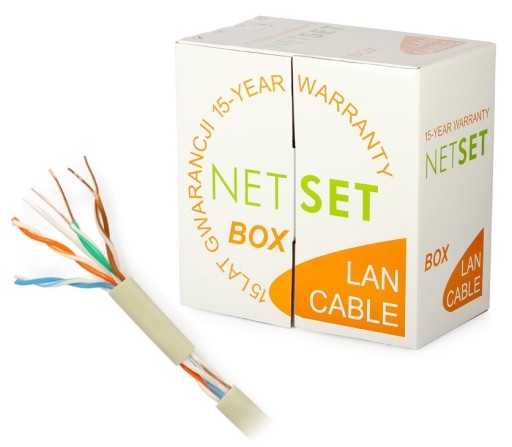 Przewód NETSET BOX U/UTP 5e skrętka wewnętrzna 305