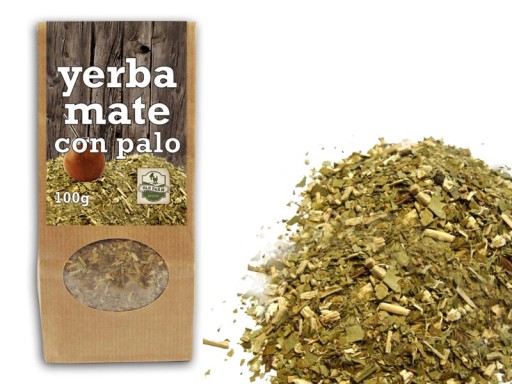 YERBA MATE CON PALO 100 G OLD FARM Z PATYCZKAMI