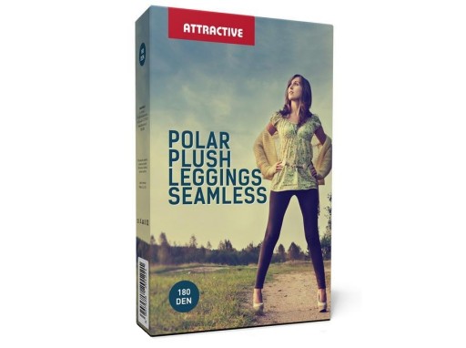 LEGGINSY 180 DEN POLAR PLUSH BEZSZWOWE CIEPŁE L/XL