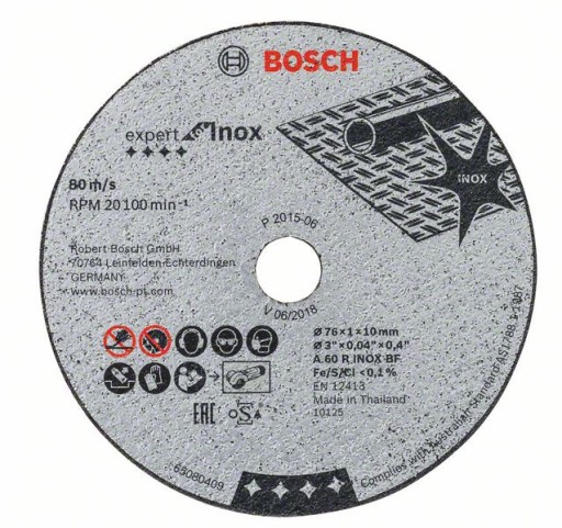 BOSCH TARCZA KORUNDOWA GWS 10,8 12 76/1,0mm 5sztuk