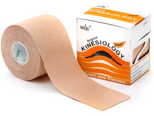 Taśma do kinesio Nasara 5 cm x 5 m beż