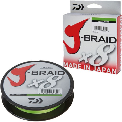 DAIWA J-BRAID X8 CHARTREUSE - 0.22 MM 150 M