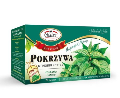 HERBATA POKRZYWA ZIOŁOWA ZIOŁA 100% MALWA TEA 20TB