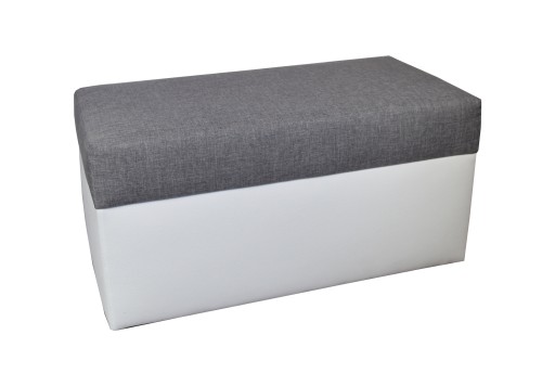 PUFA PUFY OTWIERANA KUFER 80x40x40 DWUKOLOROWY eko-skóra plecionka
