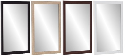 LUSTRO w ramie 90x60 DĄB SONOMA BIAŁE WENGE CZARNE