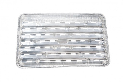 Tacka grillowa aluminium Piknik prostokątna 34 x 22 cm Tacki Alu 5szt