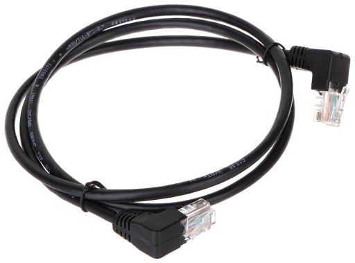 Patchcord RJ45/1.0-KK/B czarny kat.5e 1.0m ABCV