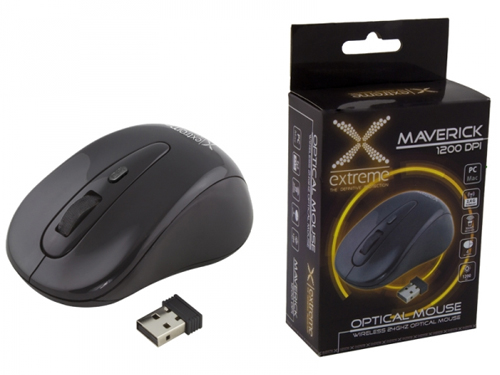 MYSZKA BEZPRZEWODOWA MAVERICK 1200DPI CZARNA CICHA