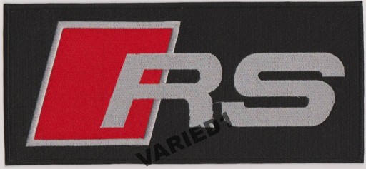 VAR naszywka AUDI RS 22 x 10 cm cała haftowana