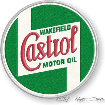 NASZYWKA termo naszywka CASTROL - śr 90mm haft