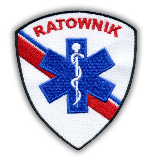 Ratownictwo - Naszywka Ratownik (tarcza) HAFT