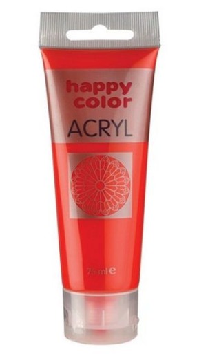 FARBA AKRYLOWA HAPPY COLOR 75ml JASNOCZERWONA