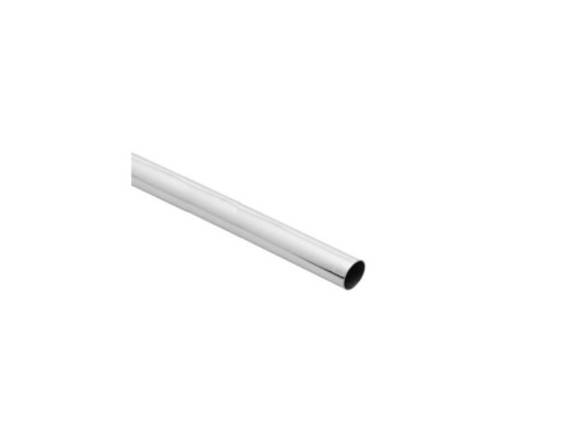 RURA DO SZAFY DRĄŻEK MEBLOWY 25mm RURY 10cm CHROM
