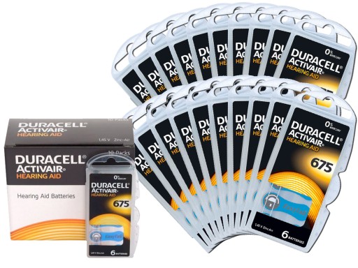 DURACELL 120x Bateria Słuchowa 675 PR44 Activair
