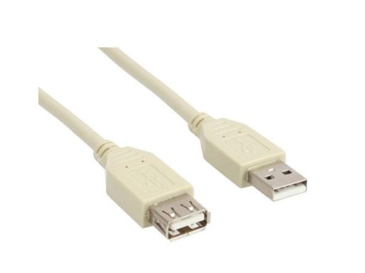 KABEL PRZEDŁUŻACZ USB 2.0 1,8m WTYK - GNIAZDO