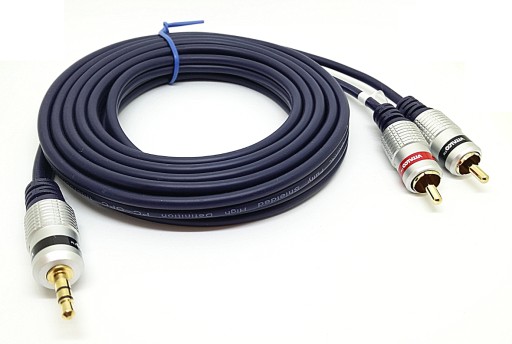 Przyłącze kabel CHINCH 2x RCA na JACK 3.5mm 30m