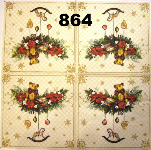 Serwetki do decoupage-1szt-ZIMA- ŚWIĘTA- NR 864