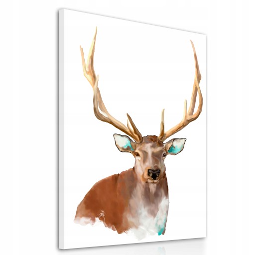 0299 Obraz na płótnie JELEŃ HIPSTER DEER 70x100m