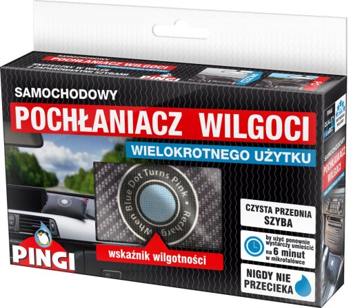 POCHŁANIACZ WILGOCI Samochodowy OSUSZACZ PINGI