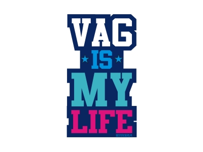 Naklejka na auto szybę wlepka , Vag Is My Life