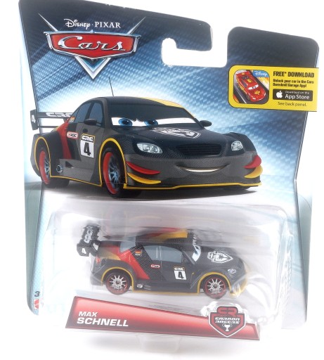 AUTA CARS 2 Max Schnell CARBON 1:55 MATTEL