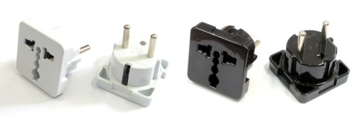 Adapter AC wtyk polski /gniazdo AC GB + USA kolor