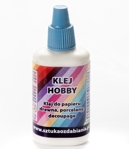 KLEJ HOBBY 40ml PAPIERU WSTĄŻEK DREWNA DECOUPAGE